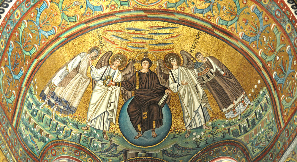 The San Vitale Apse Mosaic Detail, Christ Regnant